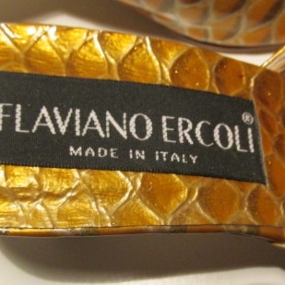 Vintage NWOT Golden Italian Leather Sandals, Size EU36 - Picture 3 of 5